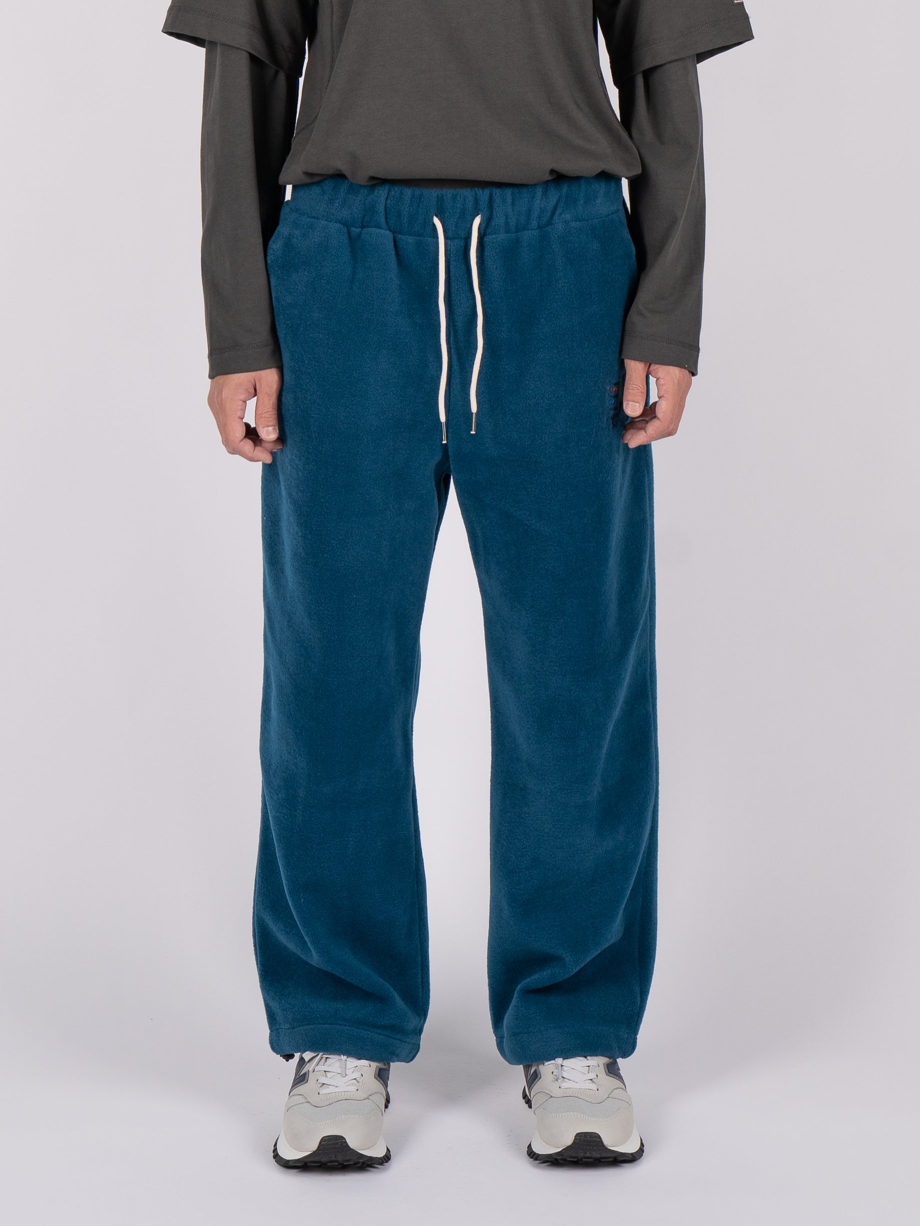 CONICHIWA bonjour Fleece Soft Pants (Blue Green)