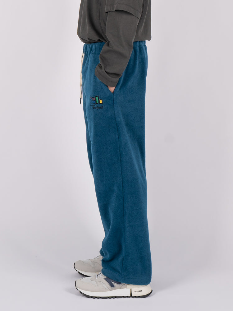 CONICHIWA bonjour Fleece Soft Pants (Blue Green)