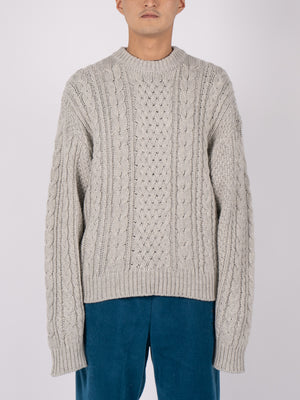 
                
                    Load image into Gallery viewer, CONICHIWA bonjour Nerd Knit Sweater (Oat Beige)
                
            